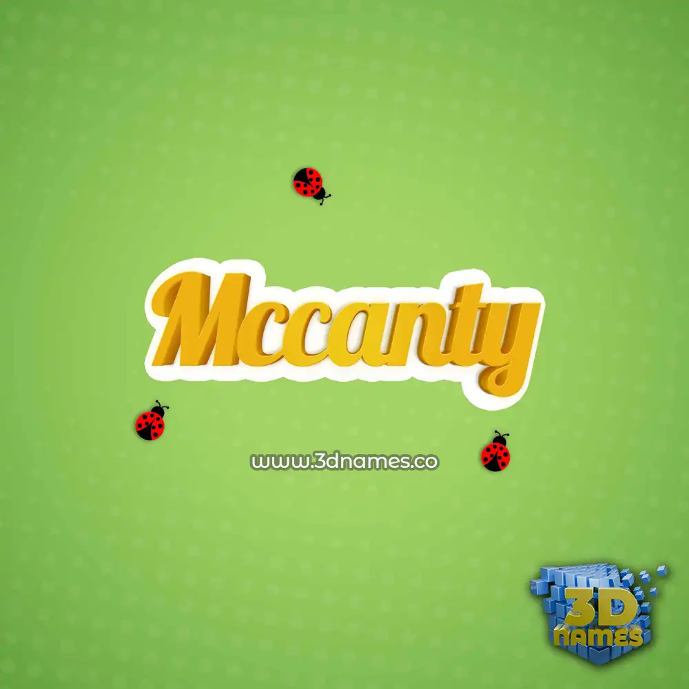mccanty in Ladybugs style - 3D name wallpaper