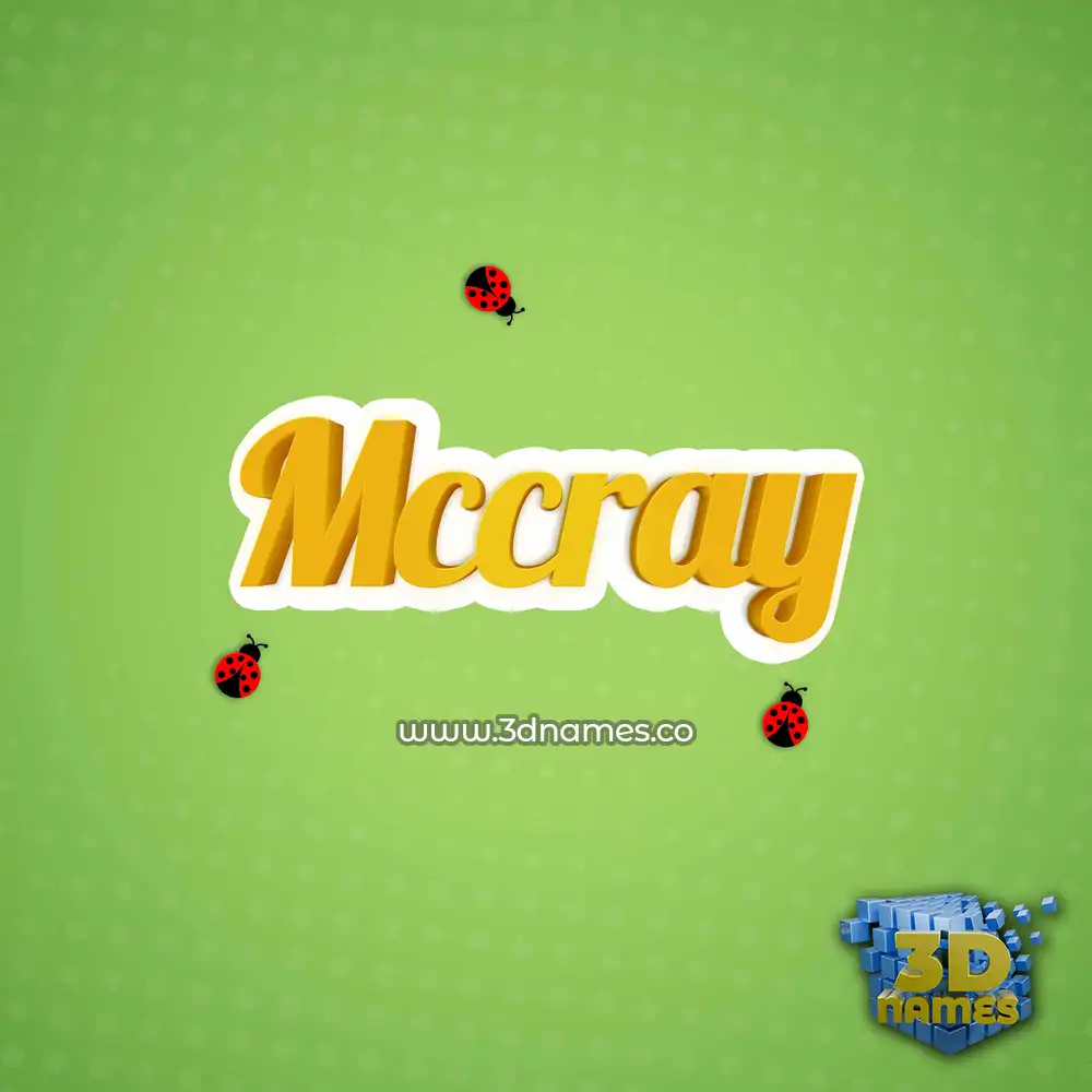 mccray in Ladybugs style - 3D name wallpaper