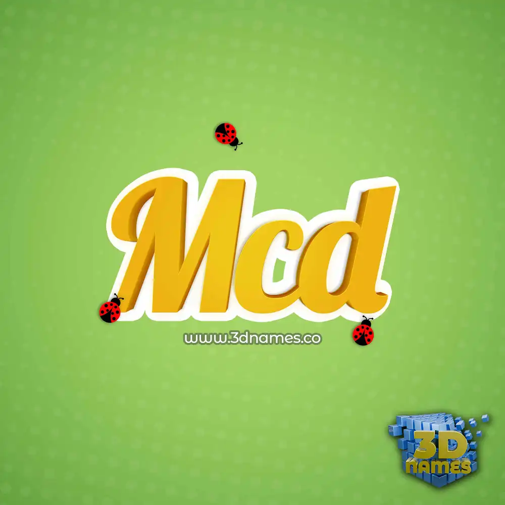 mcd in Ladybugs style - 3D name wallpaper