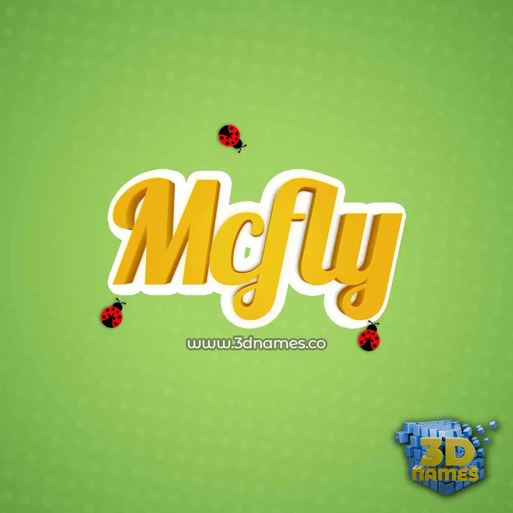mcfly in Ladybugs style - 3D name wallpaper