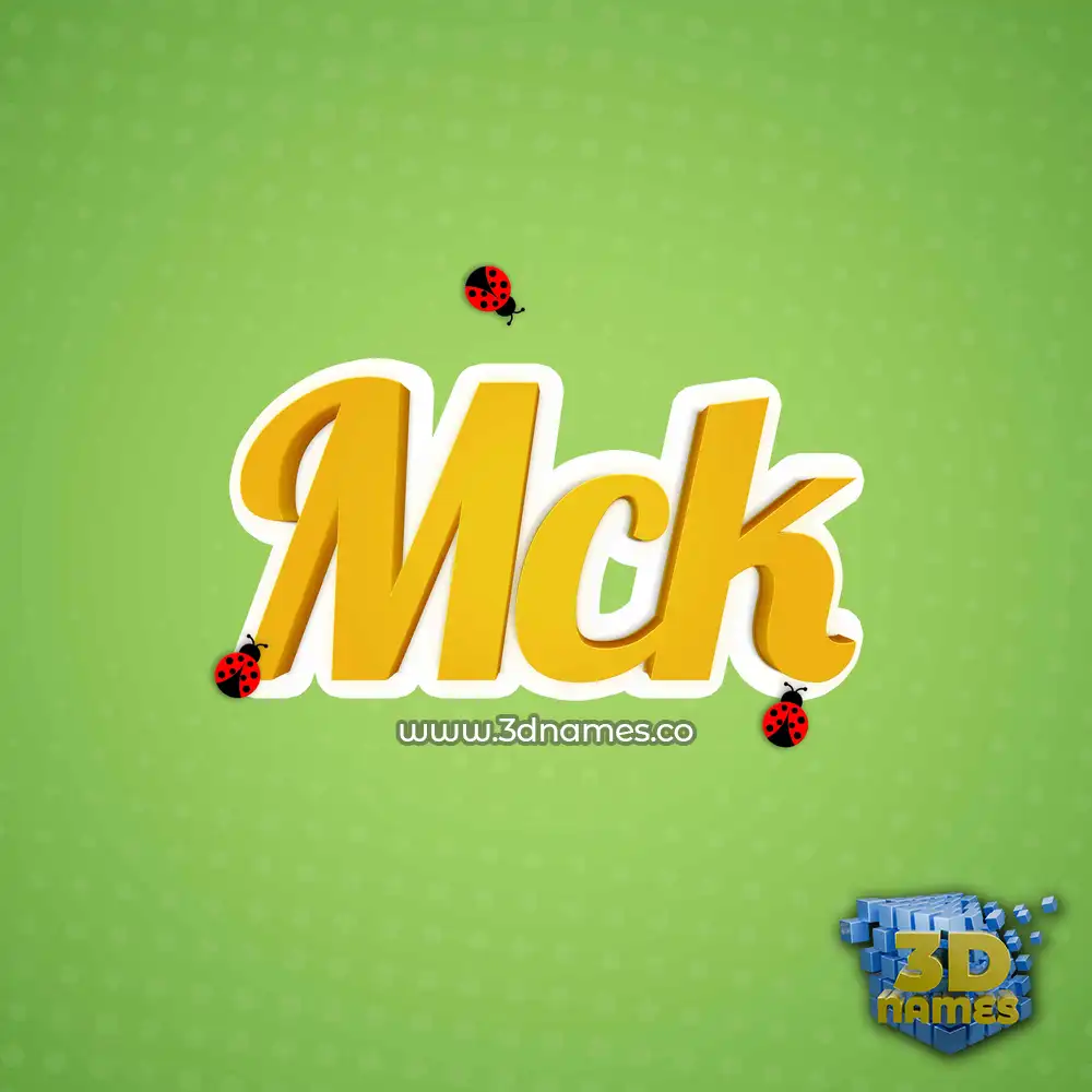 mck in Ladybugs style - 3D name wallpaper