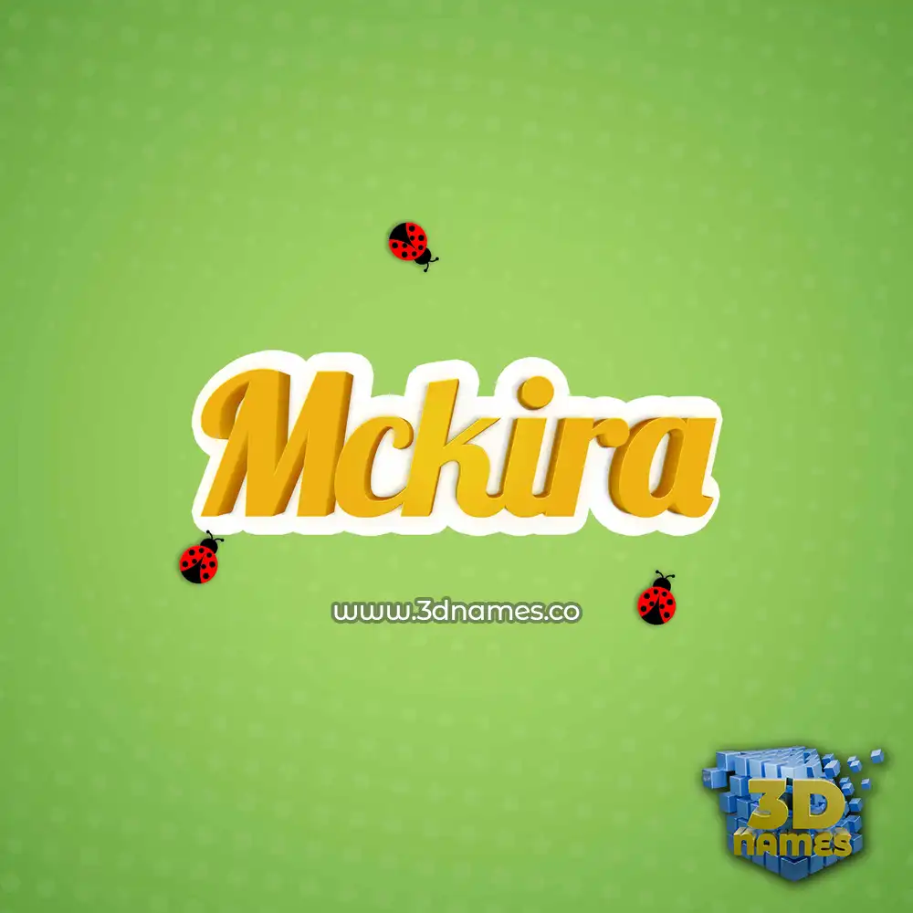 mckira in Ladybugs style - 3D name wallpaper