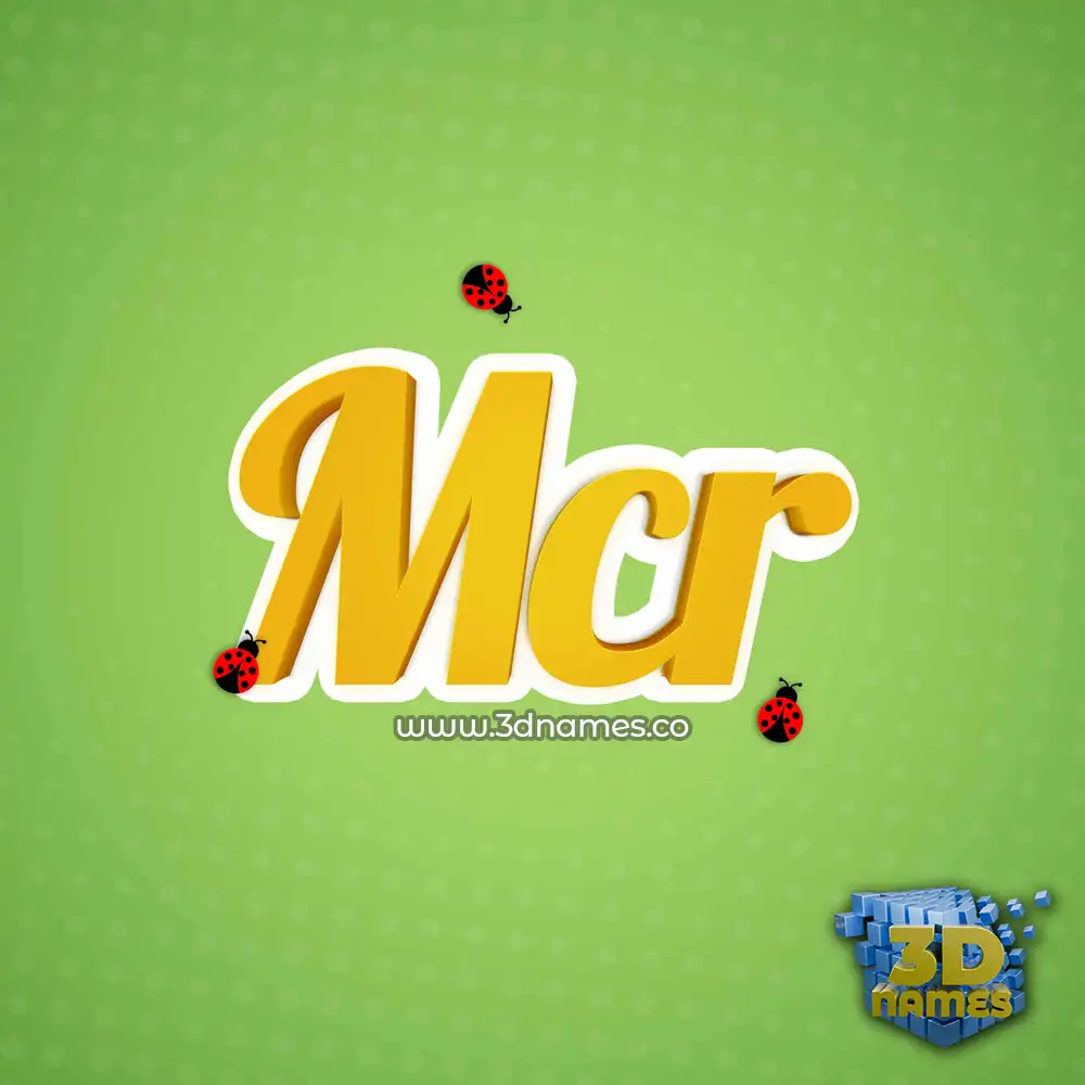 mcr in Ladybugs style - 3D name wallpaper