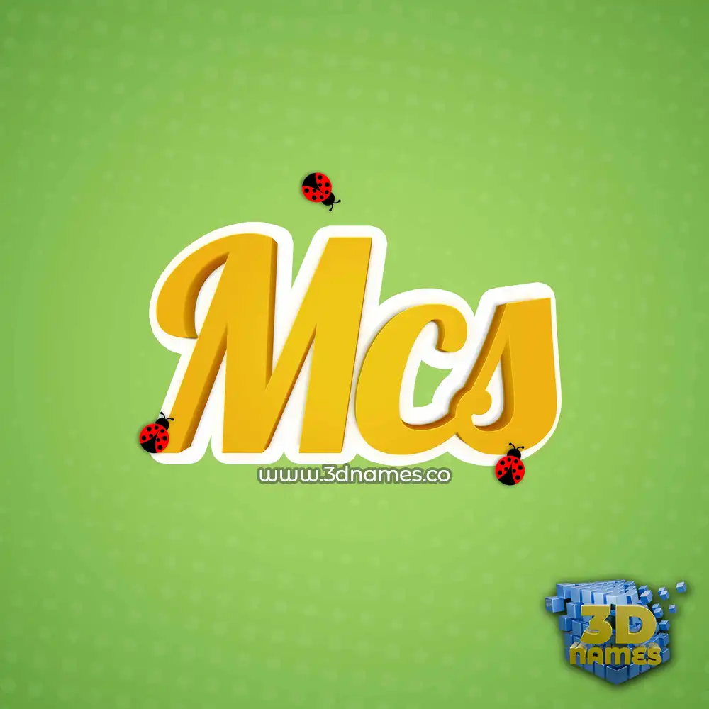 mcs in Ladybugs style - 3D name wallpaper
