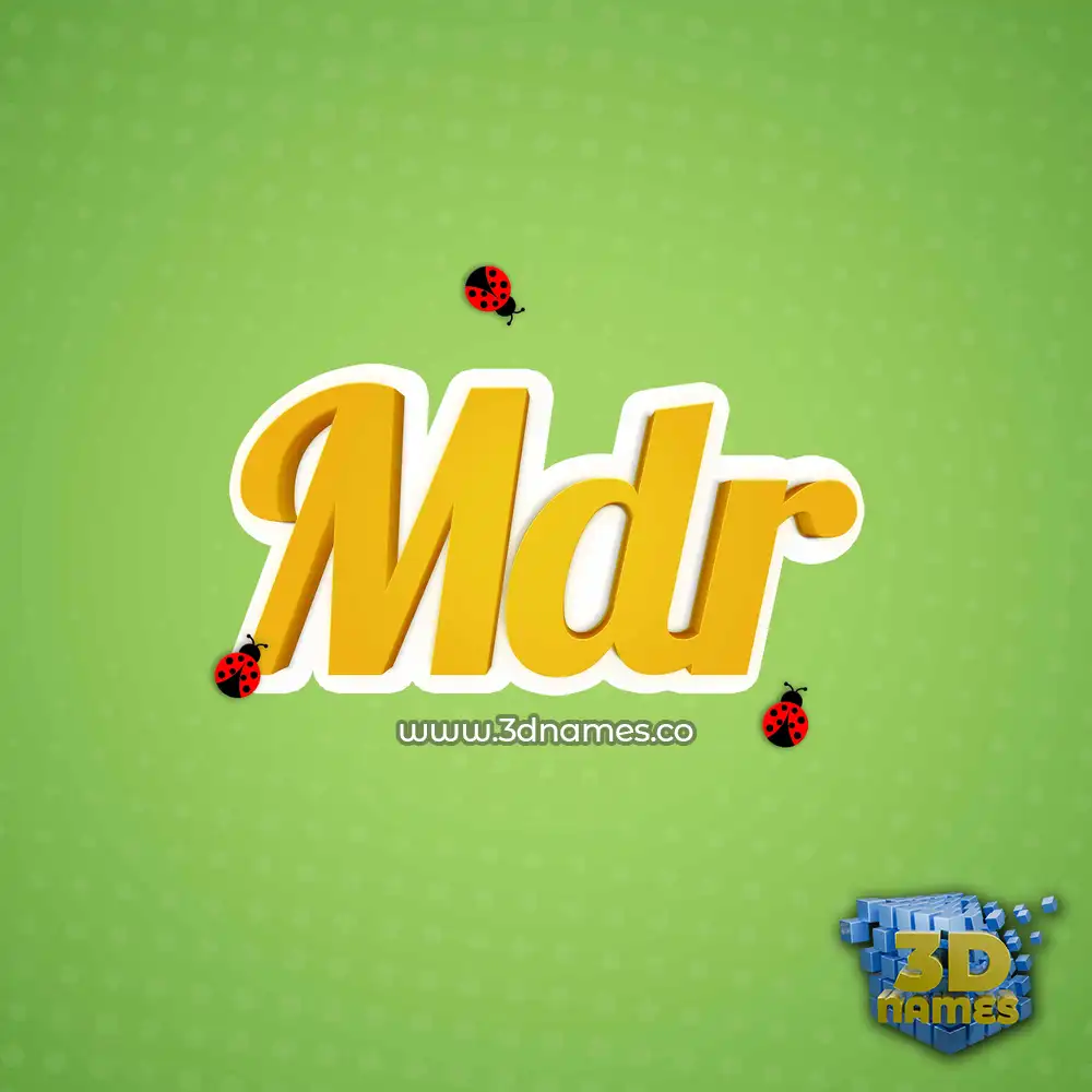 mdr in Ladybugs style - 3D name wallpaper