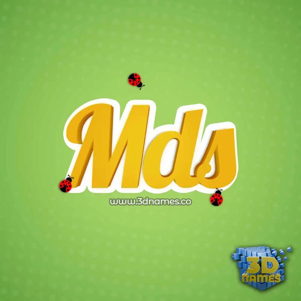 mds in Ladybugs style - 3D name wallpaper