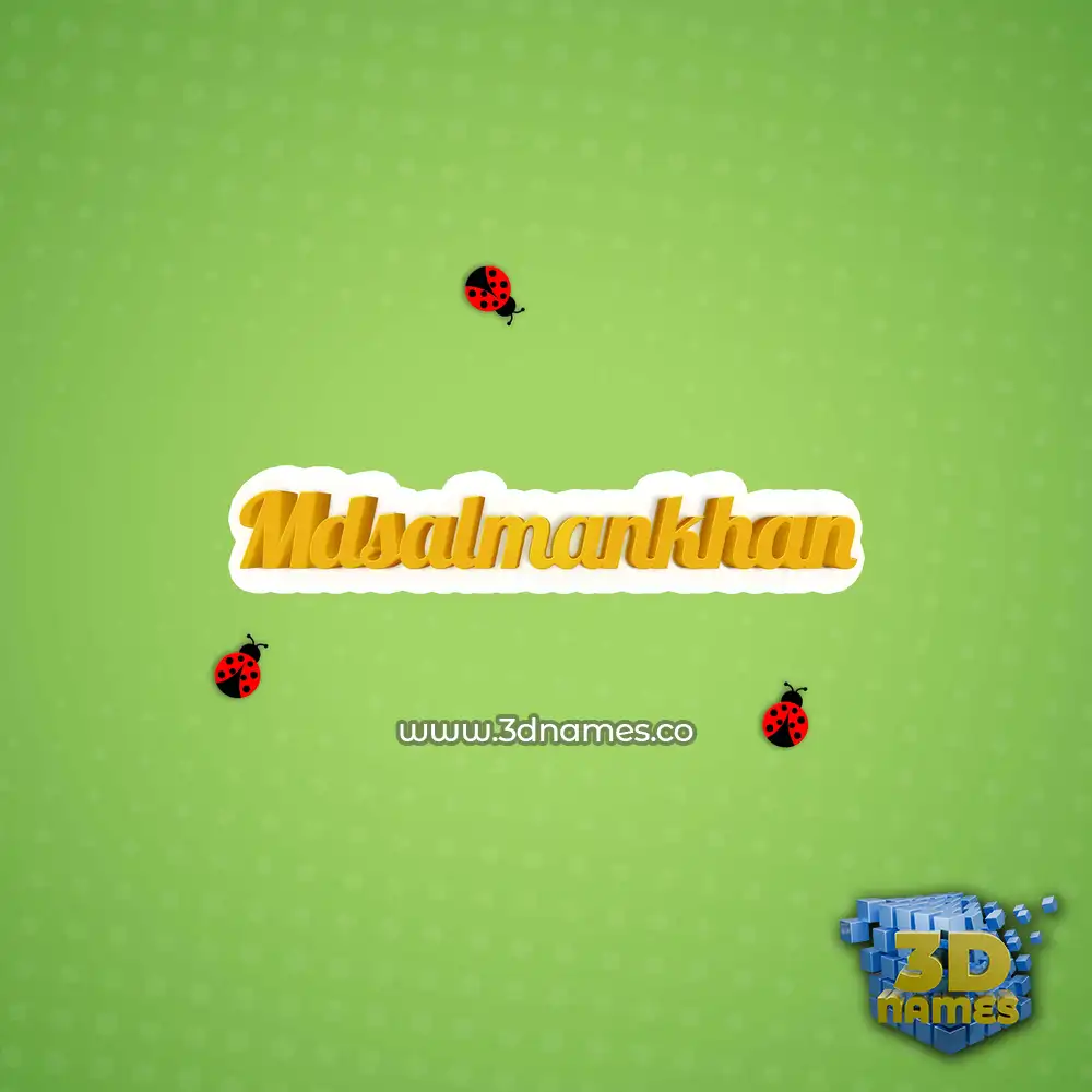 mdsalmankhan in Ladybugs style - 3D name wallpaper
