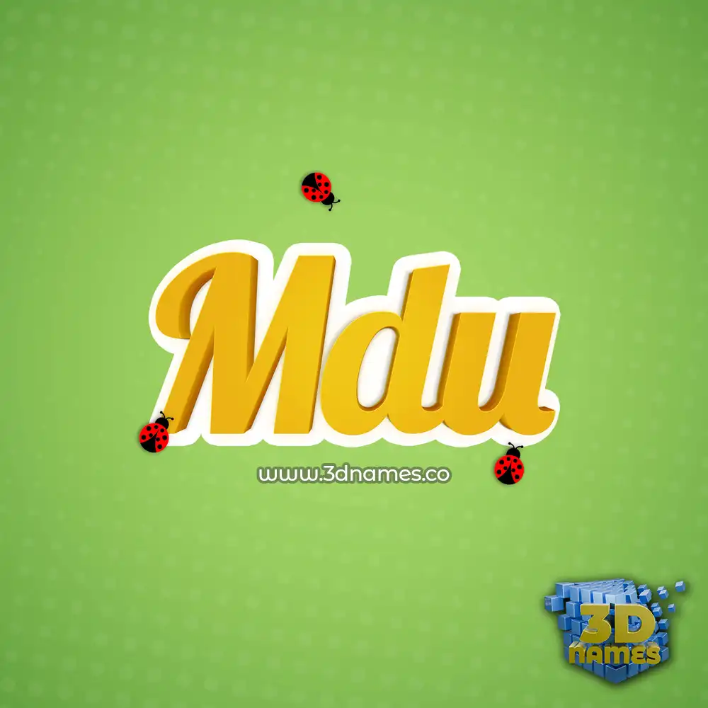 mdu in Ladybugs style - 3D name wallpaper