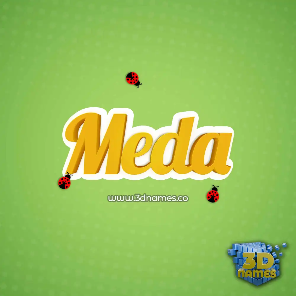 meda in Ladybugs style - 3D name wallpaper