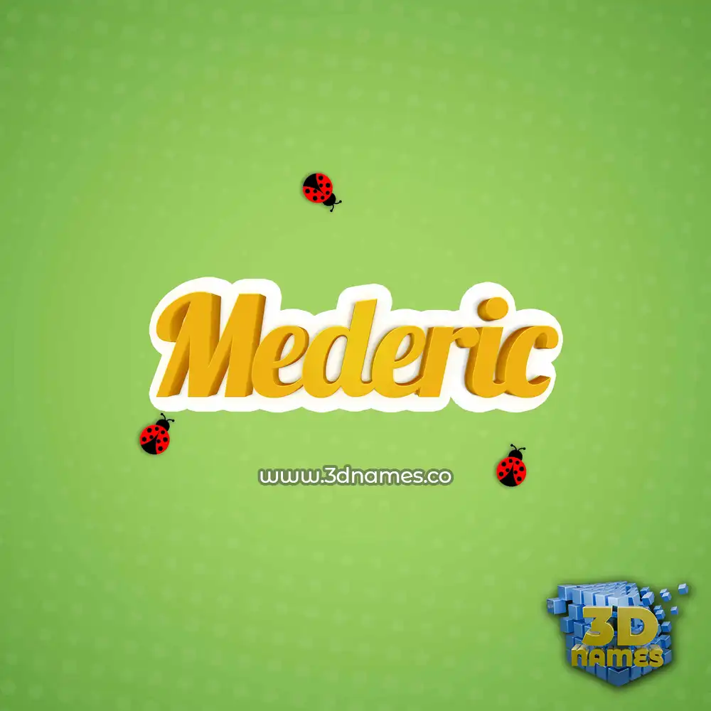 mederic in Ladybugs style - 3D name wallpaper