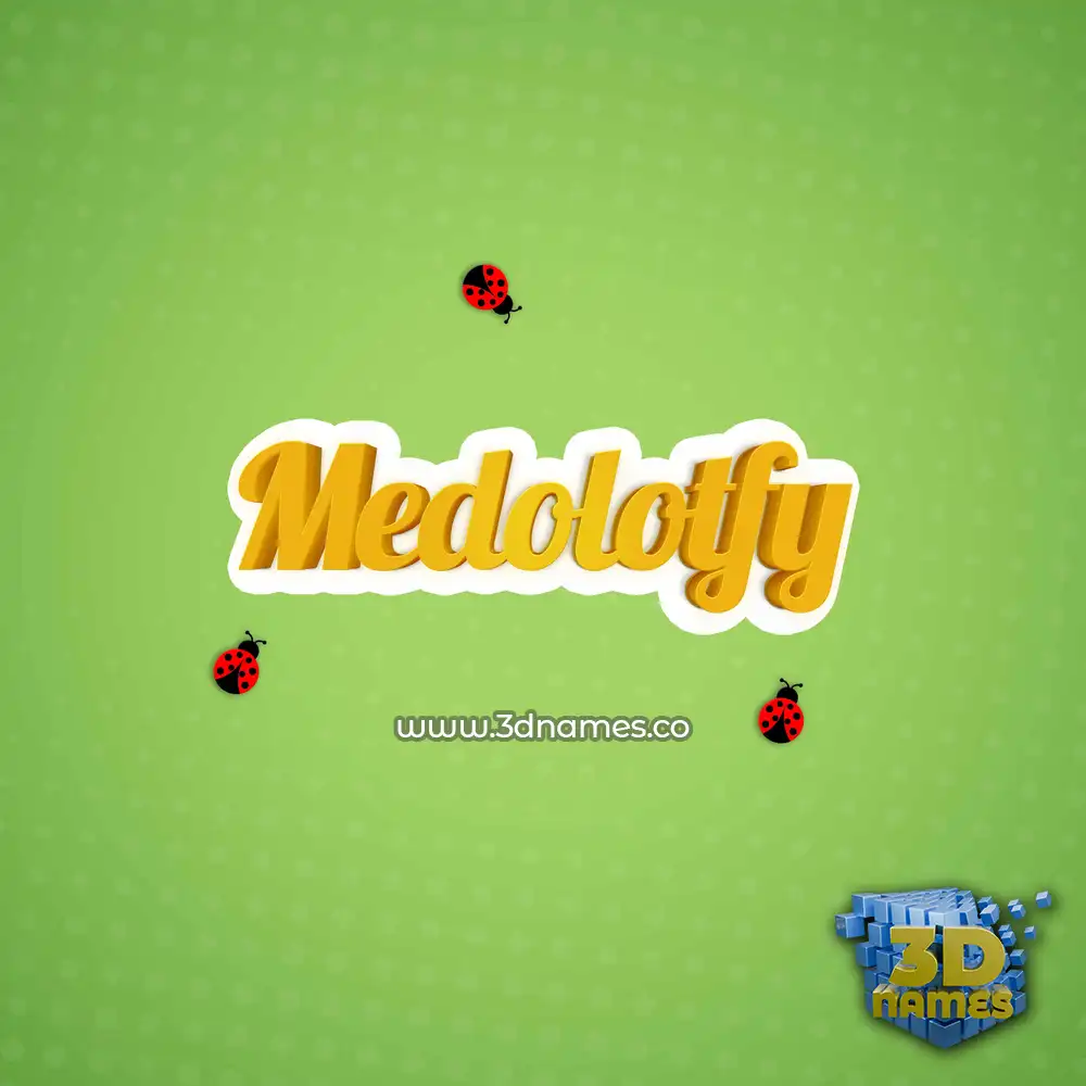 medolotfy in Ladybugs style - 3D name wallpaper