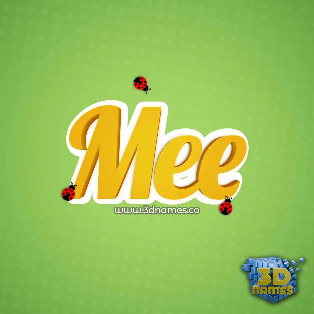 mee in Ladybugs style - 3D name wallpaper