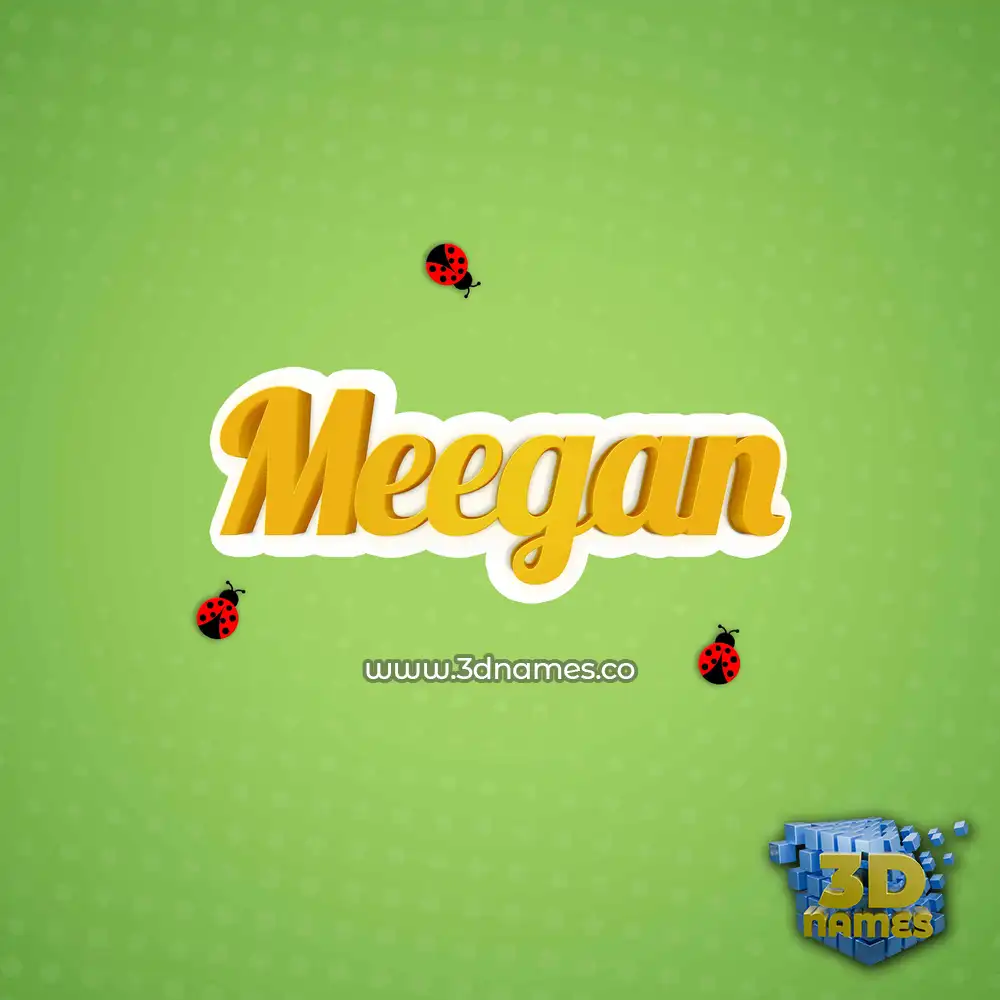 meegan in Ladybugs style - 3D name wallpaper