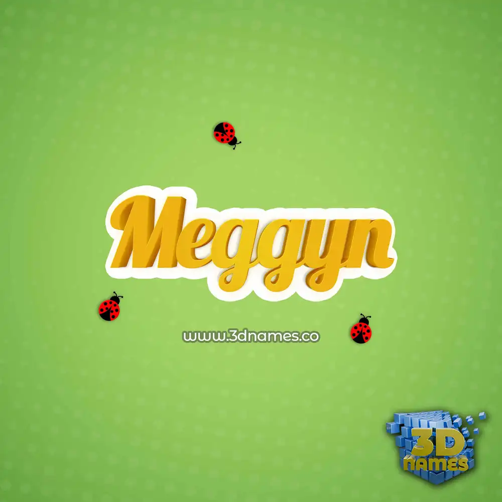 meggyn in Ladybugs style - 3D name wallpaper