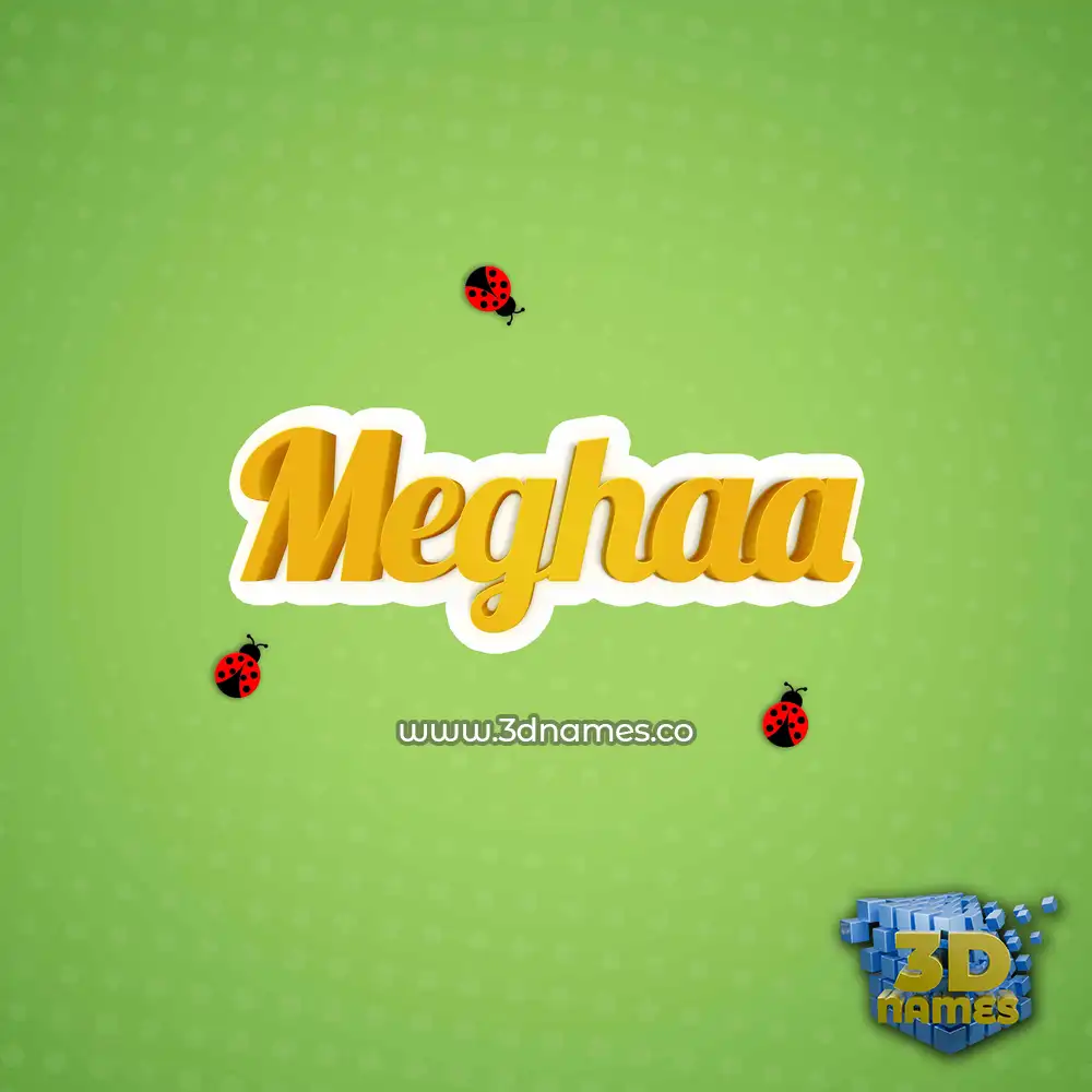 meghaa in Ladybugs style - 3D name wallpaper