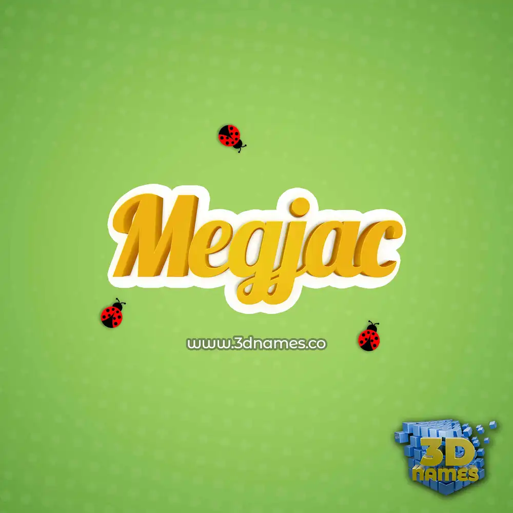 megjac in Ladybugs style - 3D name wallpaper