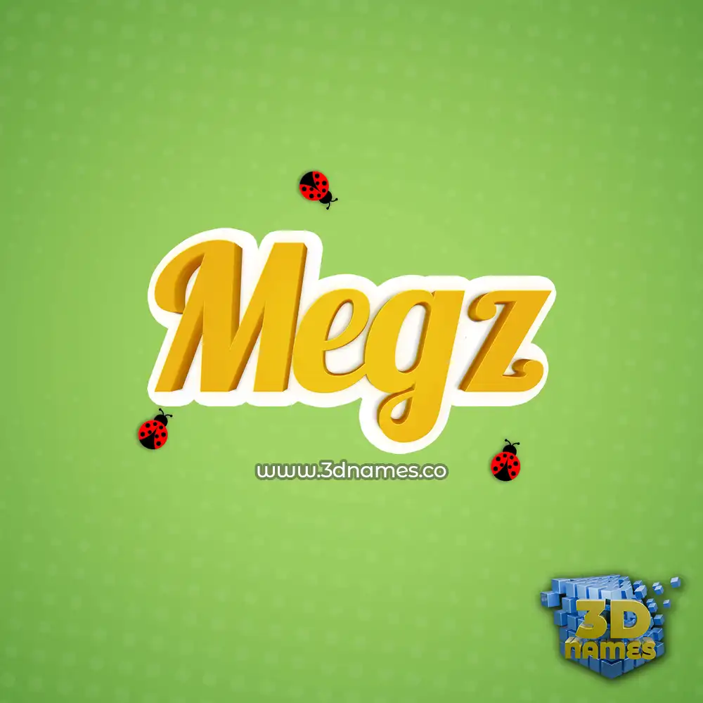 megz in Ladybugs style - 3D name wallpaper