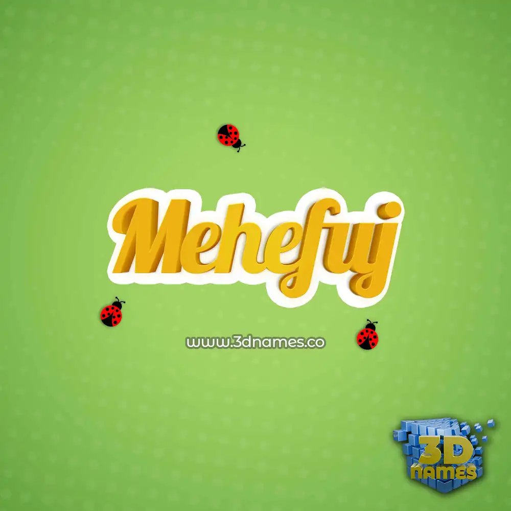 mehefuj in Ladybugs style - 3D name wallpaper