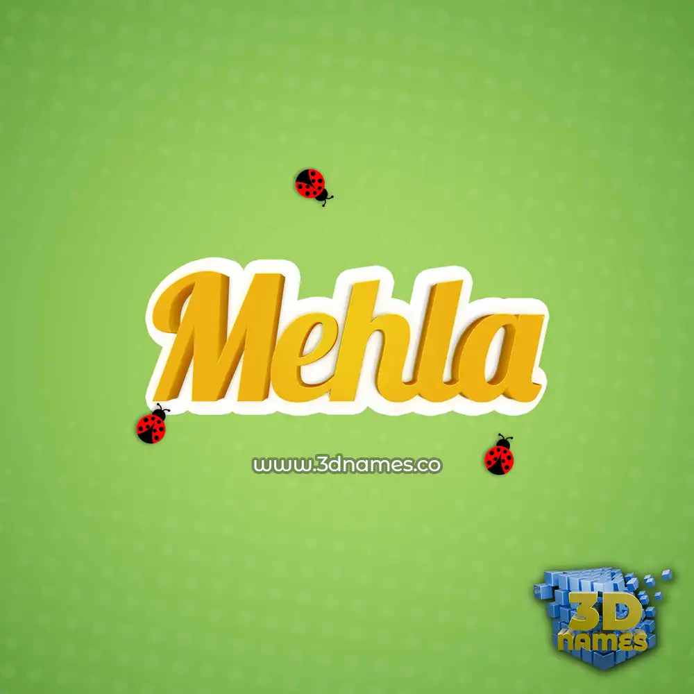 mehla in Ladybugs style - 3D name wallpaper