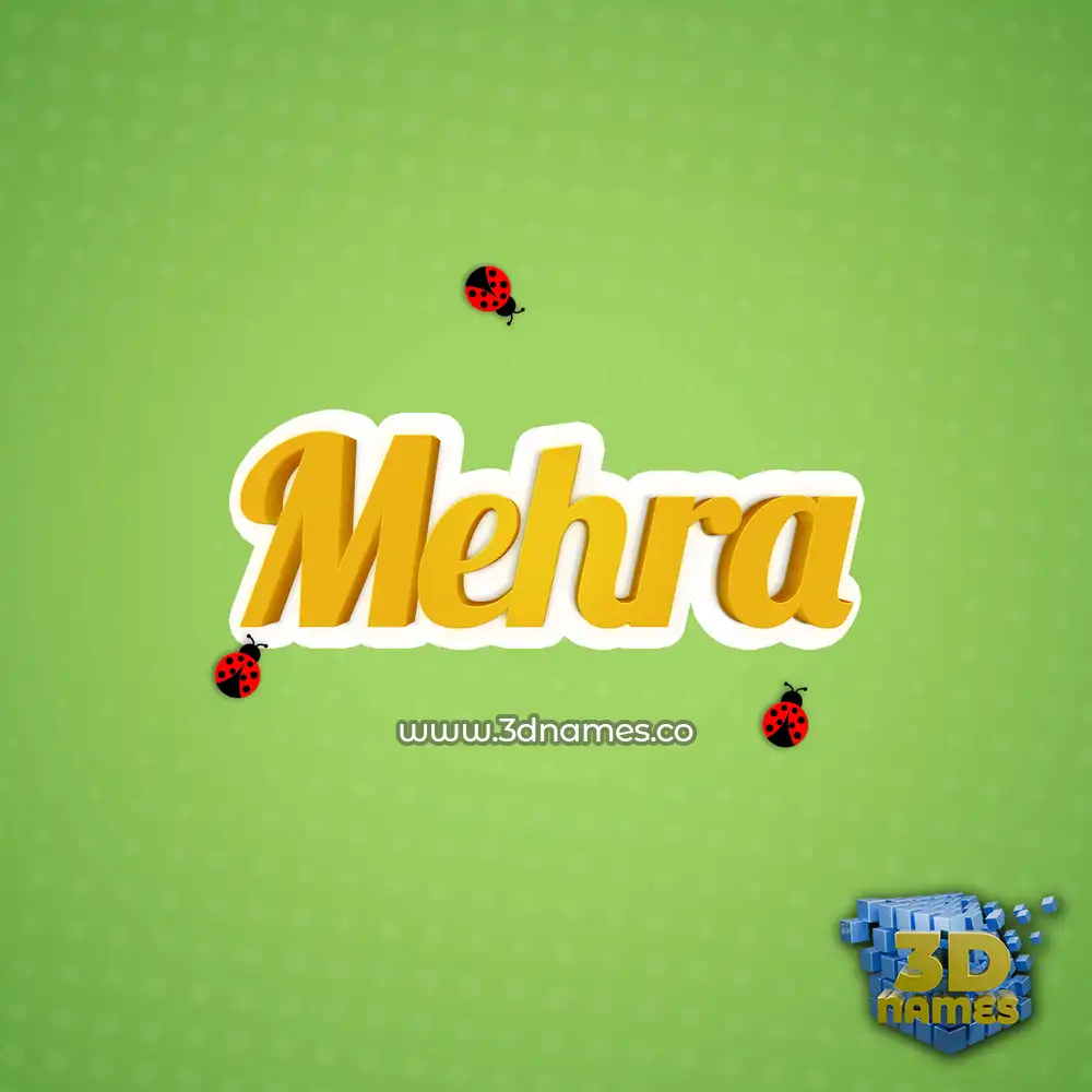 mehra in Ladybugs style - 3D name wallpaper