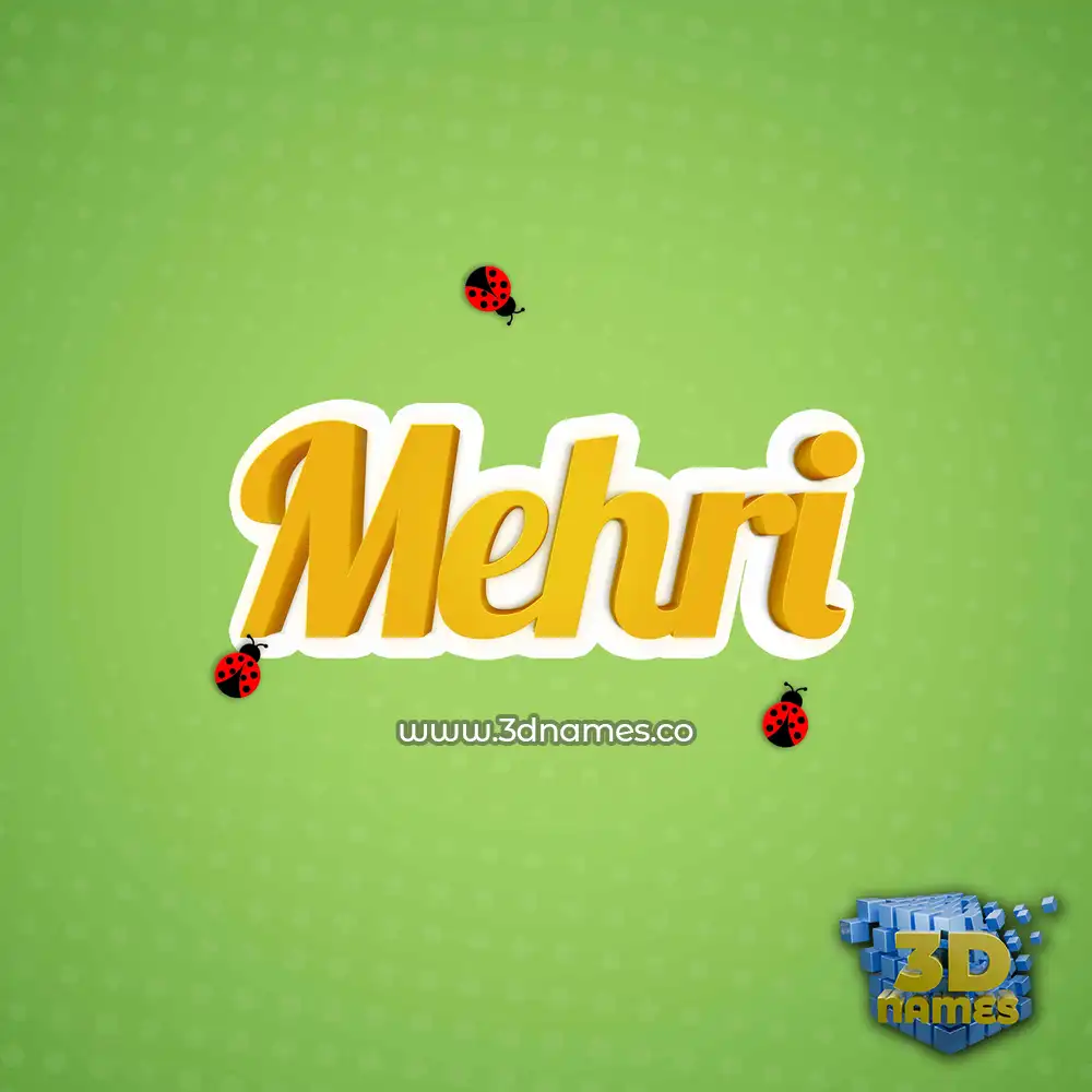 mehri in Ladybugs style - 3D name wallpaper