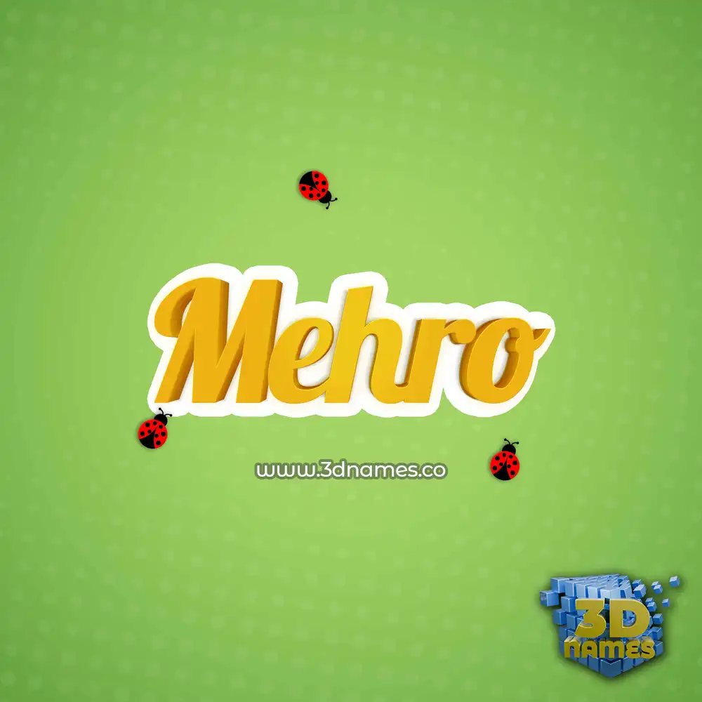 mehro in Ladybugs style - 3D name wallpaper