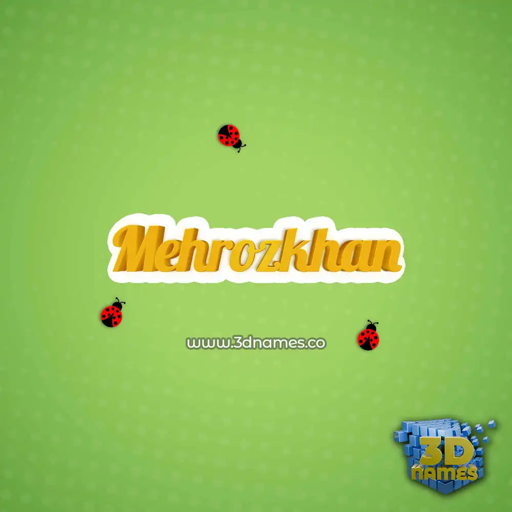 mehrozkhan in Ladybugs style - 3D name wallpaper