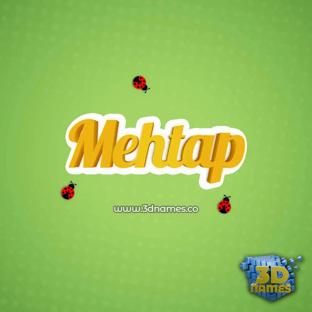 mehtap in Ladybugs style - 3D name wallpaper