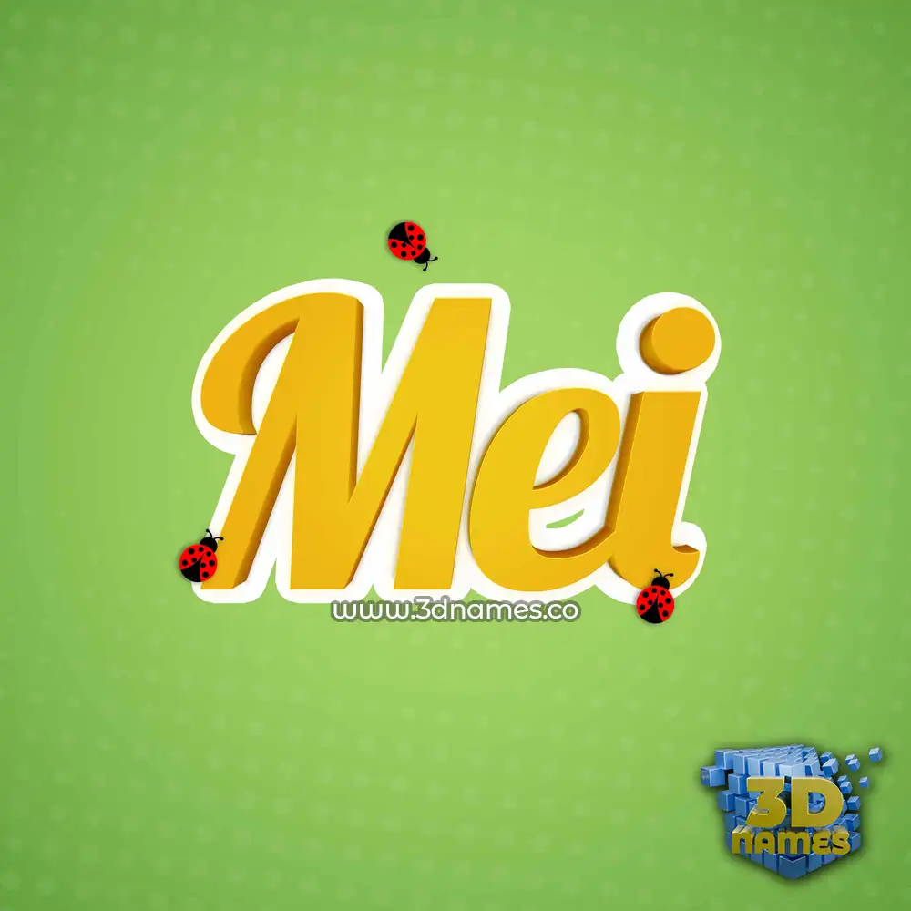 mei in Ladybugs style - 3D name wallpaper
