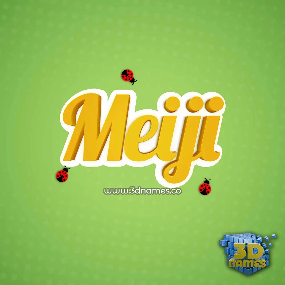 meiji in Ladybugs style - 3D name wallpaper