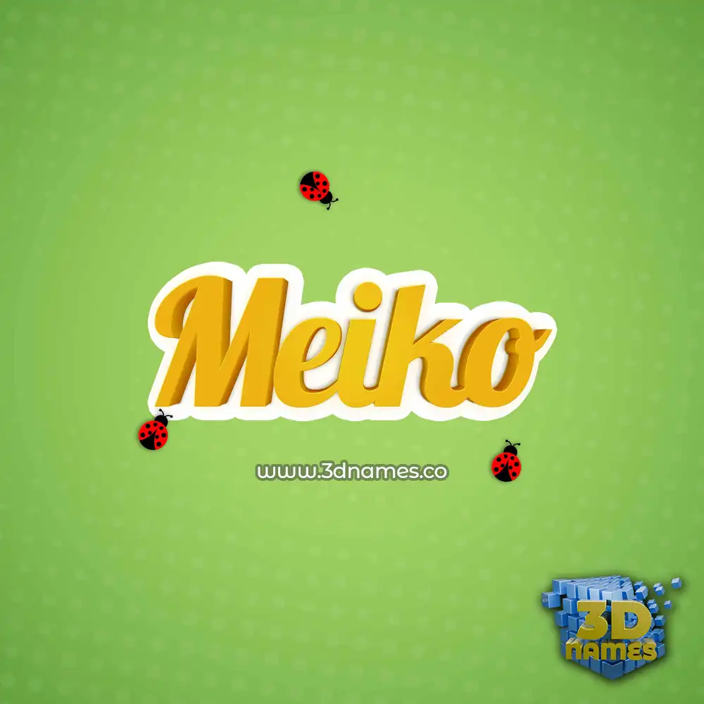 meiko in Ladybugs style - 3D name wallpaper