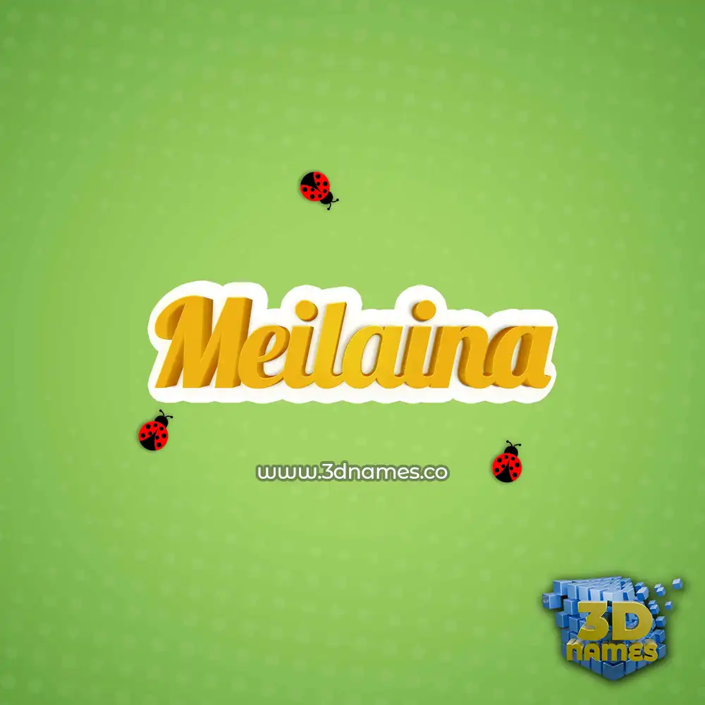 meilaina in Ladybugs style - 3D name wallpaper