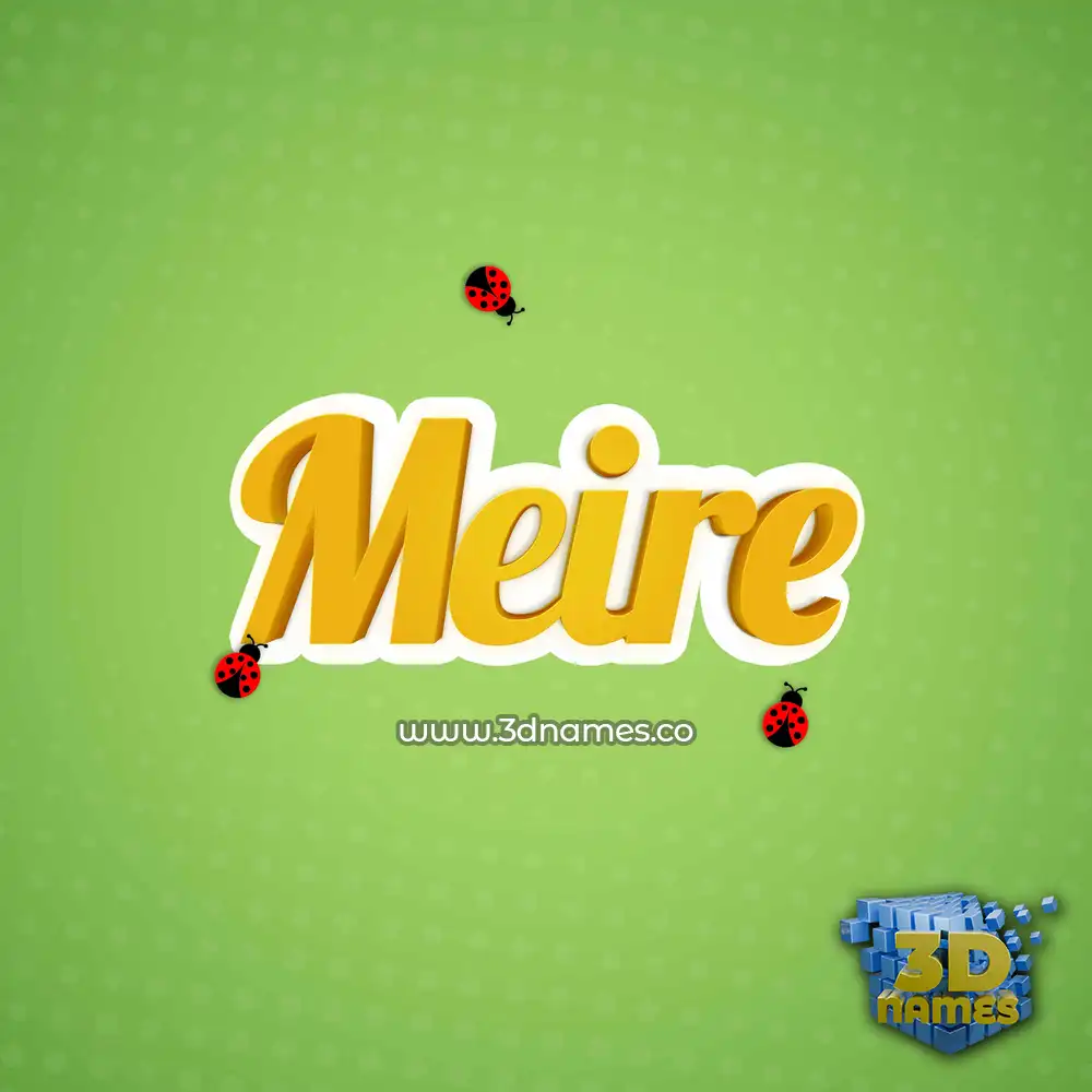 meire in Ladybugs style - 3D name wallpaper