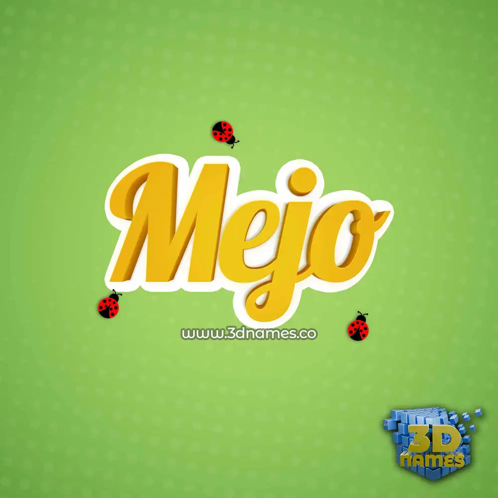 mejo in Ladybugs style - 3D name wallpaper