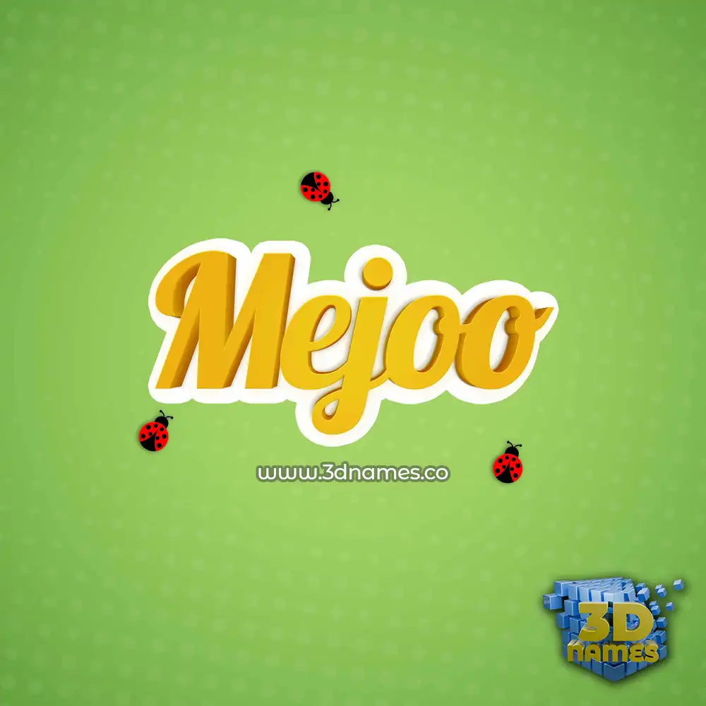 mejoo in Ladybugs style - 3D name wallpaper