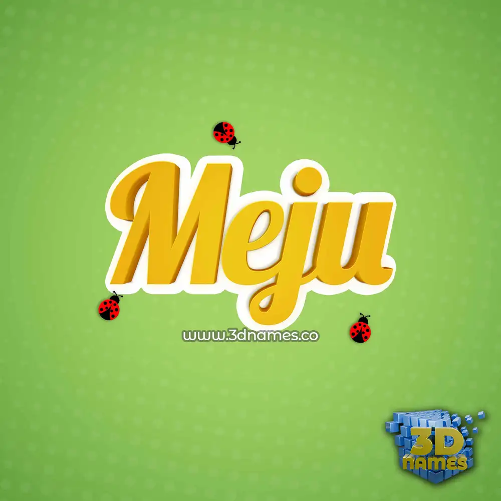 meju in Ladybugs style - 3D name wallpaper