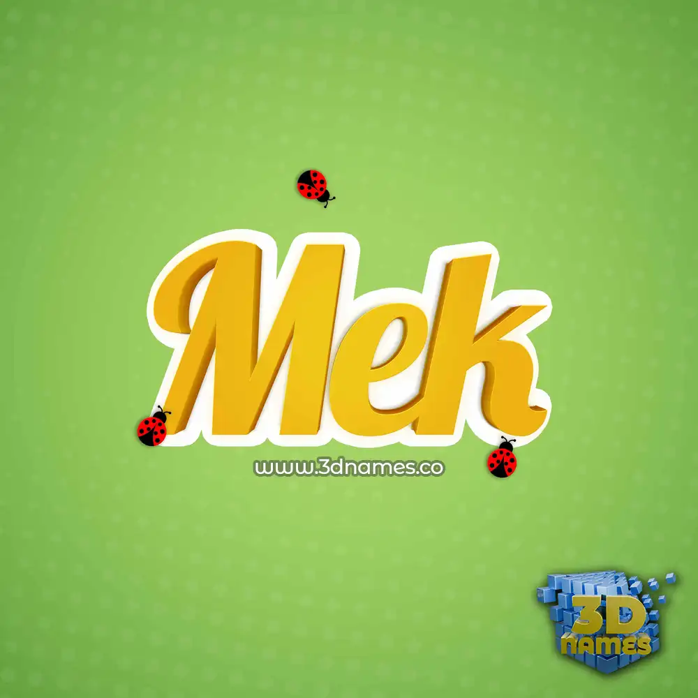 mek in Ladybugs style - 3D name wallpaper