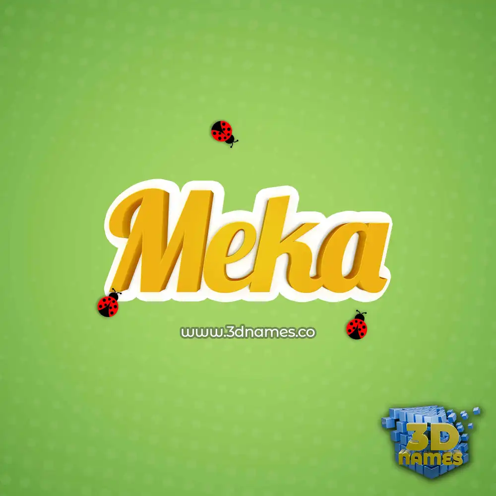 meka in Ladybugs style - 3D name wallpaper