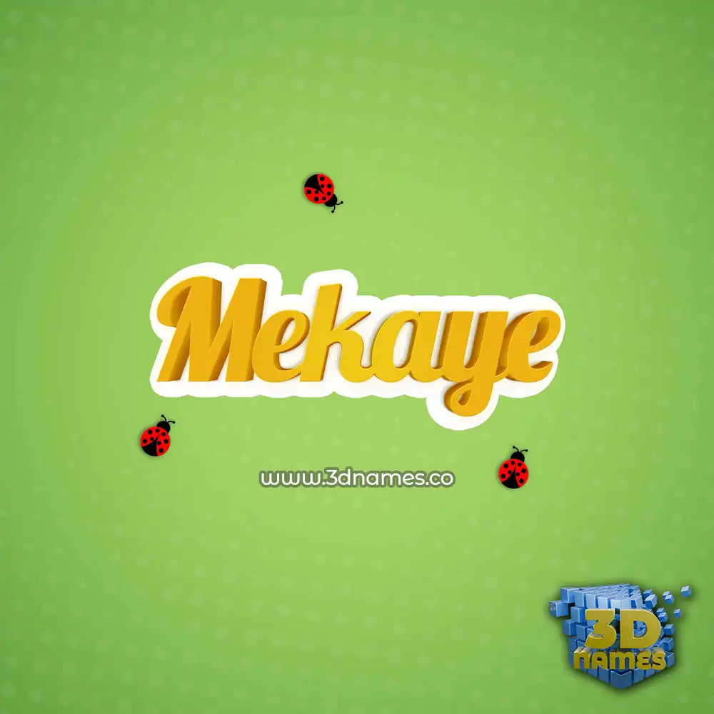 mekaye in Ladybugs style - 3D name wallpaper