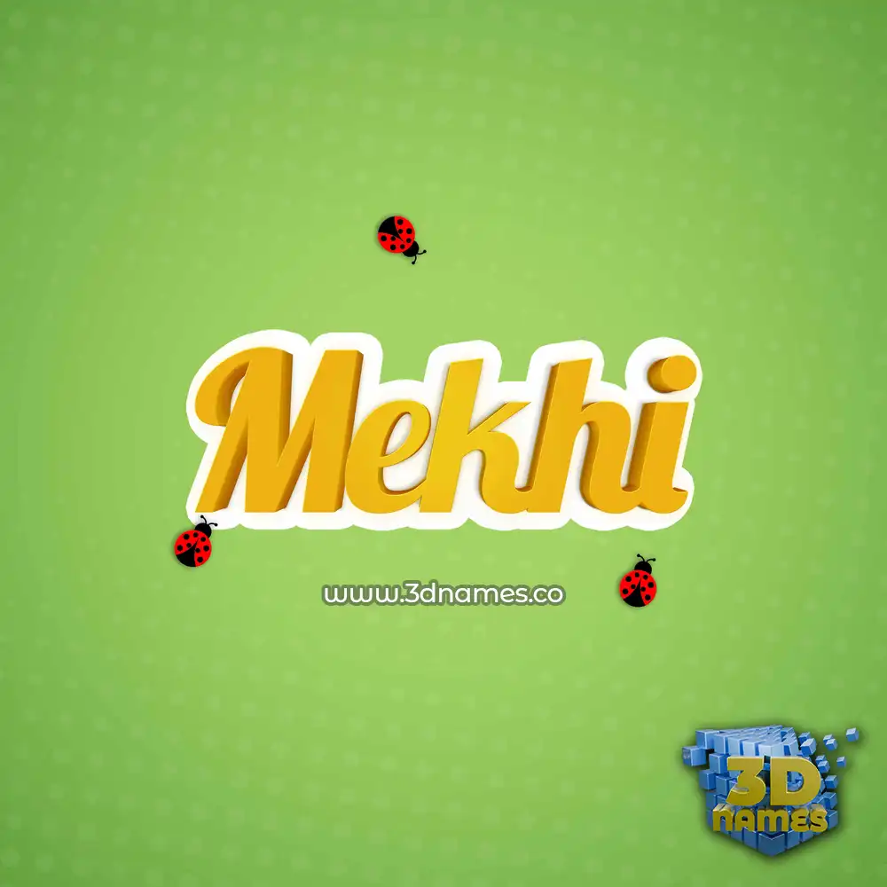 mekhi in Ladybugs style - 3D name wallpaper