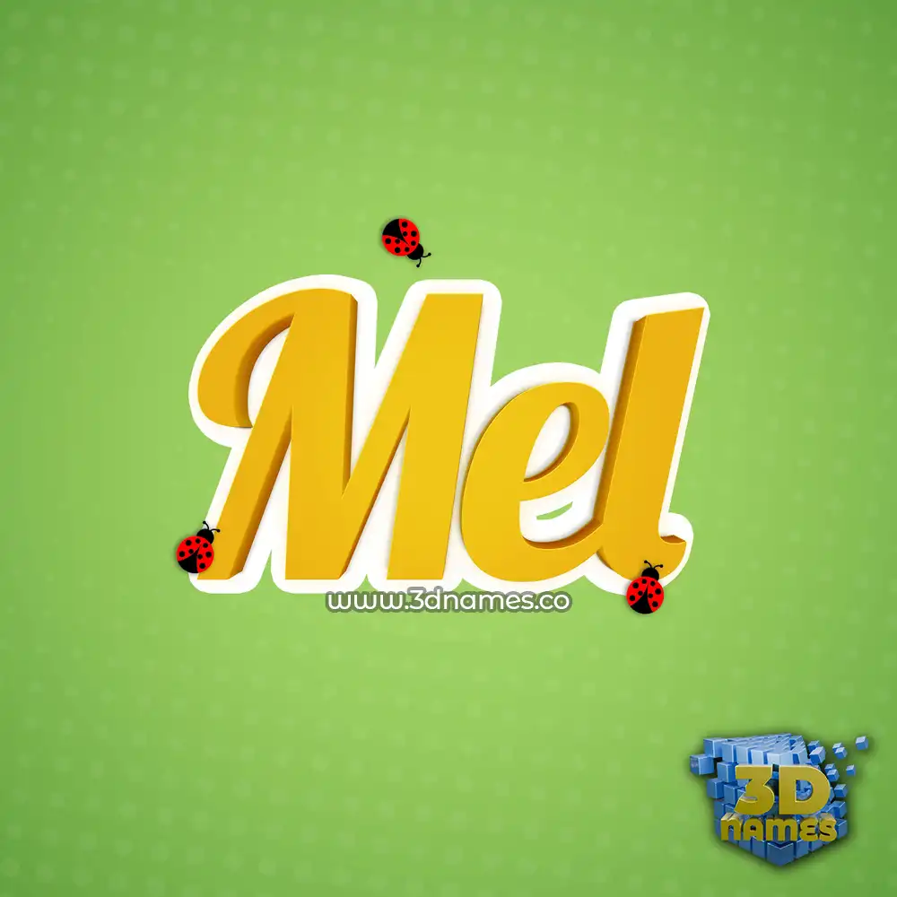 mel in Ladybugs style - 3D name wallpaper