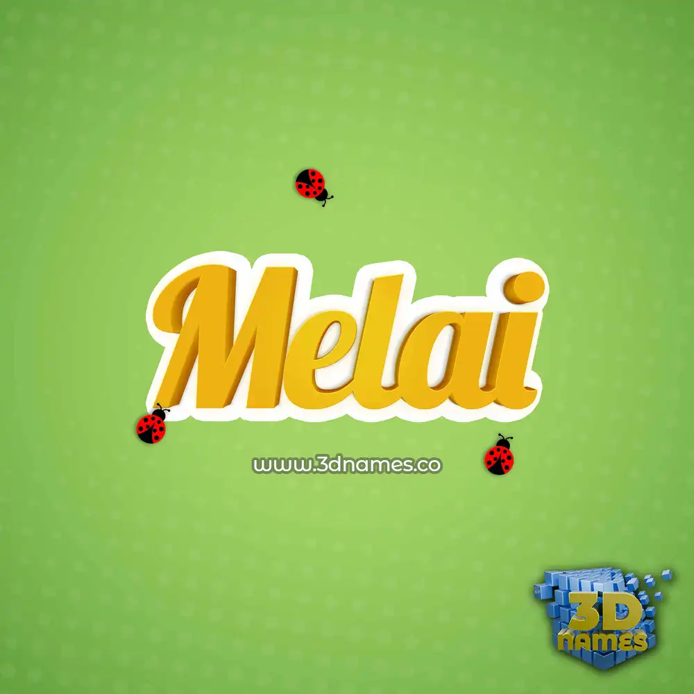 melai in Ladybugs style - 3D name wallpaper