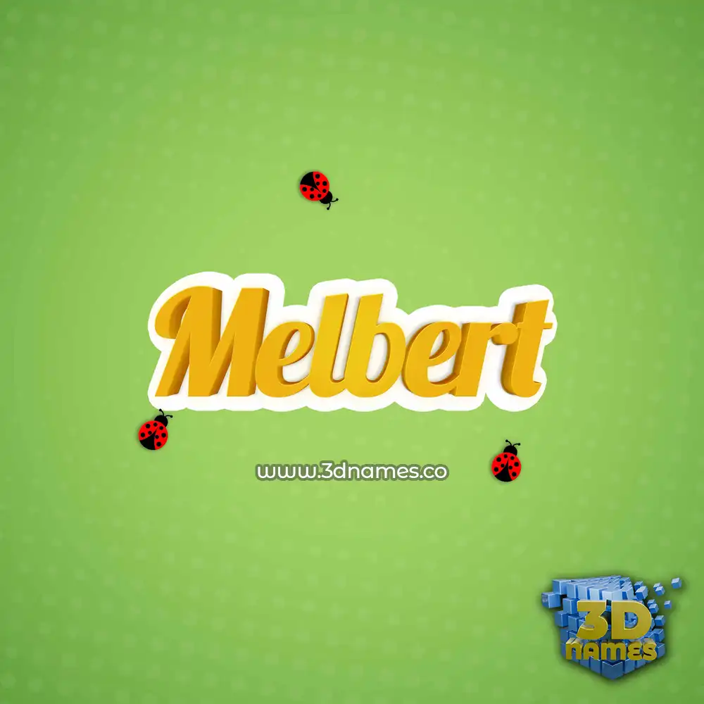melbert in Ladybugs style - 3D name wallpaper