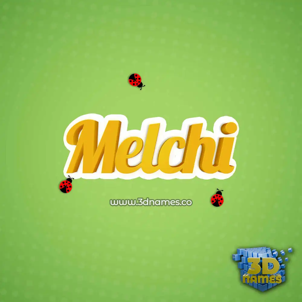 melchi in Ladybugs style - 3D name wallpaper