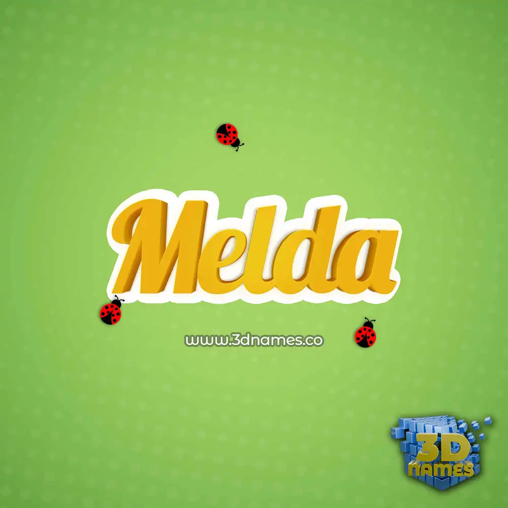 melda in Ladybugs style - 3D name wallpaper