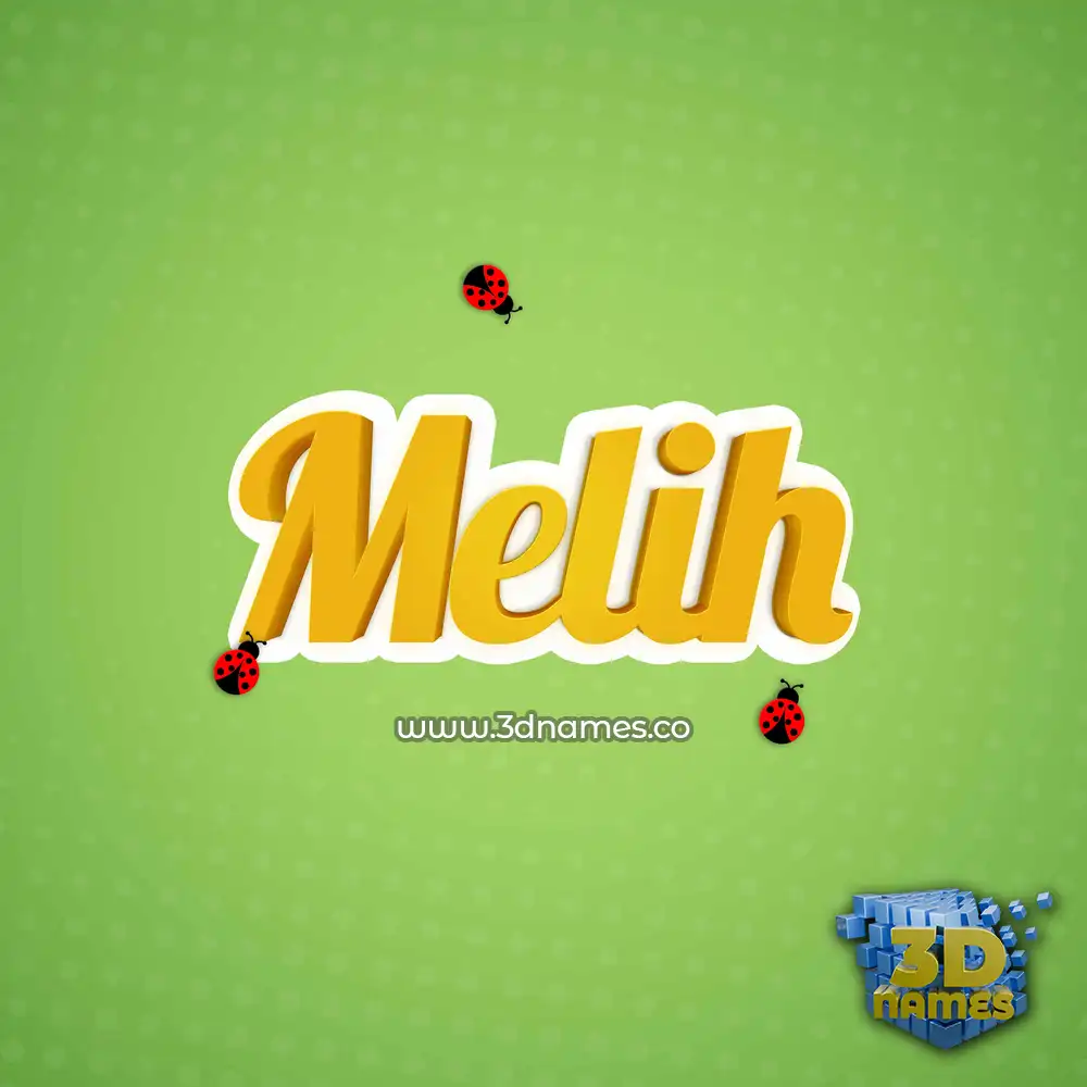melih in Ladybugs style - 3D name wallpaper