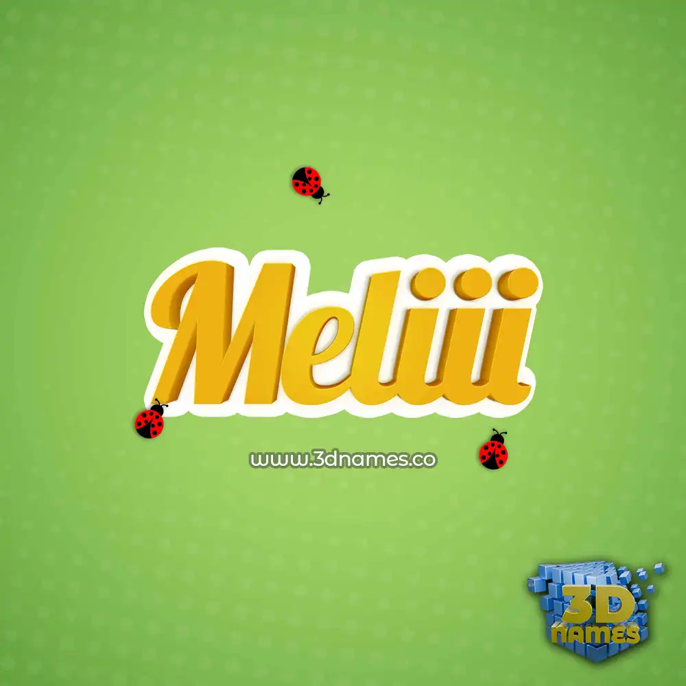 meliii in Ladybugs style - 3D name wallpaper