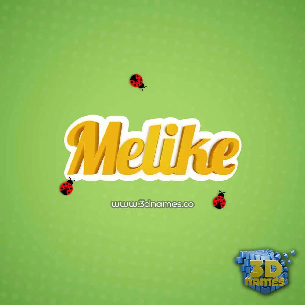 melike in Ladybugs style - 3D name wallpaper