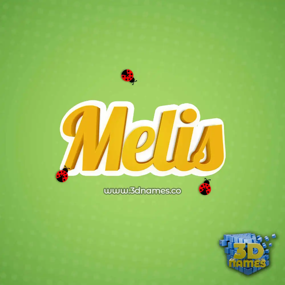melis in Ladybugs style - 3D name wallpaper