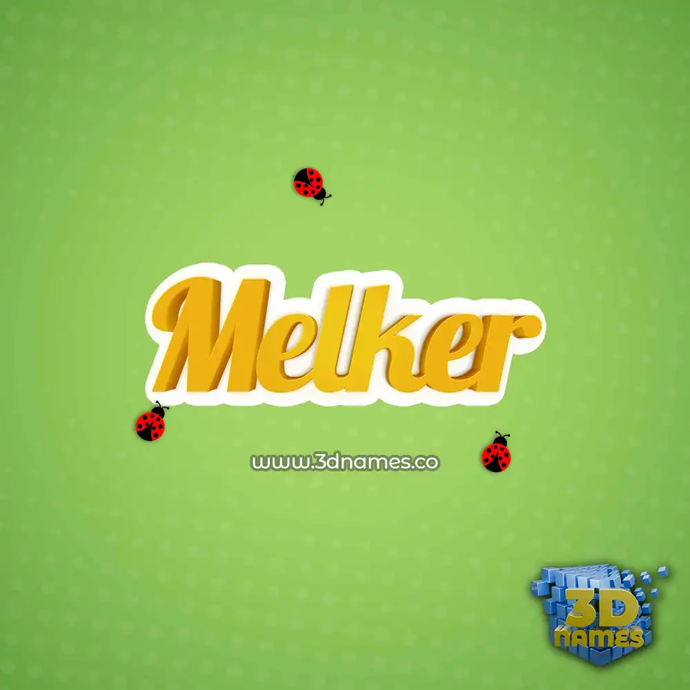 melker in Ladybugs style - 3D name wallpaper